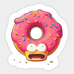 Angry Donut Sticker